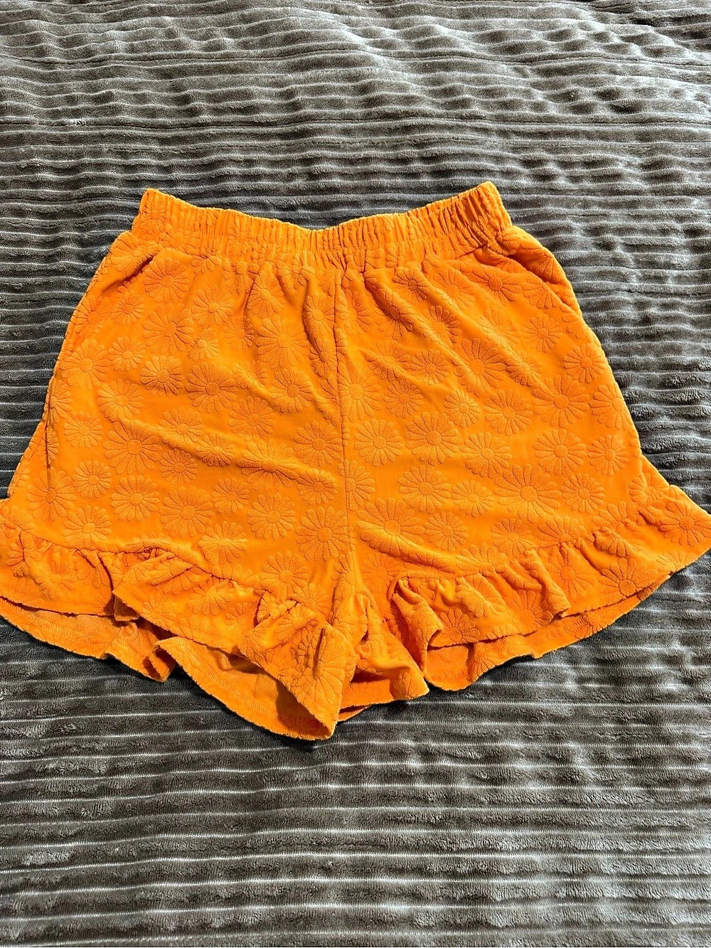 Orange Floral Ruffle Matching Set - Picture 4 of 4